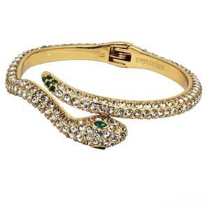 Taylor Swift Reputation Album Snake Cuff Bracelet Adjustable Crystal Gold